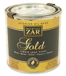 ZAR United Gilsonite UGL, 23506, 1/2 Pint 8 OZ, Gold Paint, Brilliant Gold Leaf Finish
