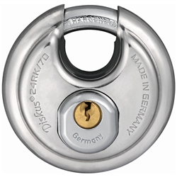 Abus 24/70 Stainless Steel 2-3/4" Wide Discus Padlock With Shrouded Shackle