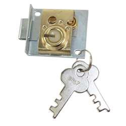 Bommer, 25389, Mail Box Lock Old Style, Letter Box Lock Square 921 Style 3 Pin Tumbler Steel Key