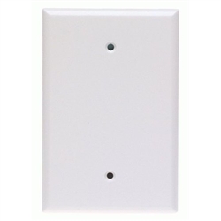 Cooper Wiring Devices, 2729W, Plastic Blank 1-Gang White Oversize Wall Plate
