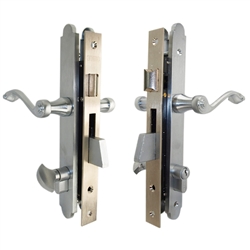 Marks Thinline Slim Line, 2750B/26D, Satin Chrome, Left Hand, Mortise Entry Lever Plate Trim Set Lockset Single Cylinder Lock Set