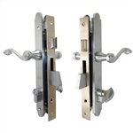 Marks Thinline Slim Line, 2750B/26D, Satin Chrome, Right Hand, Mortise Entry Lever Plate Trim Set Lockset Single Cylinder Lock Set