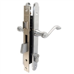 Marks Thinline Slim Line, 2750C/26D, Satin Chrome, Left Hand, Mortise Entry Lever Plate Trim Set Lockset Double Cylinder Lock Set