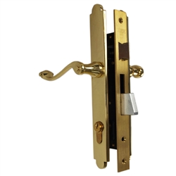 Marks Thinline Slim Line, 2750C/3, Brass, Right Hand, Mortise Entry Lever Plate Trim Set Lockset Double Cylinder Lock Set