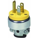 Cooper Wiring Devices 2867-BOX 15-Amp 2-Pole 3-Wire 125-Volt Heavy Duty Grade Armored Vinyl Plug, Yellow