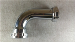 Aqua Plumb, 2970010, 1-1/4 x 4 22 Ga. Chrome Plated Slip Joint Elbow