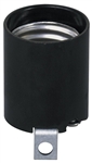 Leviton, 3352-F, Medium Base, One-Piece, Keyless, Incandescent, Phenolic Lampholder, Black