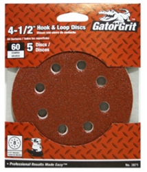 Ali Industries, 3871, Gator Grit, 5 Pack, 4-1/2", 60 Grit, Sanding Disc