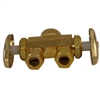 Wal Rich 4220702 1/2"IPS x 3/8"OD x 3/8"OD IPS Thread & Compression Dual Shut Off Valve Stop Lead Free