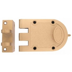 ULTRA Brass Jimmy Proof Single Cylinder Lock With Angle Strike, Boxed