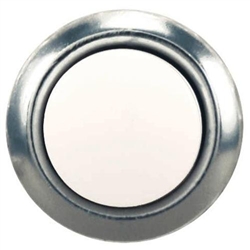 HeathCo, 455A, Lighted White Round Chime Button With Silver Pearl Rim
