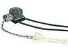 Cooper Wiring, 458NP-BOX, Pull Chain Switch, Single Pole On-Off; 1A-125V T, 3A-125V, 1A-250V; With Two 6 Inch Black Leads 18 Awg Awm Tew 105C 600V, Stripped 1/2 Inch