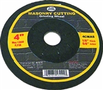 Tuff Stuff, 4CMAS, 4" X 1/8" X 5/8" Arbor Masonry Cutting Wheel Depressed Center