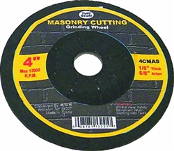 Tuff Stuff, 4CMAS, 4" X 1/8" X 5/8" Arbor Masonry Cutting Wheel Depressed Center