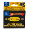 Arrow, 50524, T50 Type Staples, 1250 Pack, 5/16" Heavy Duty Staple, Narrow Crown