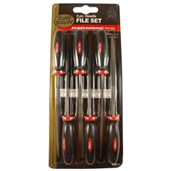 Tuff Stuff Professional Series, 50611, 6 Pc. Needle File Set Rubber Grip Handle