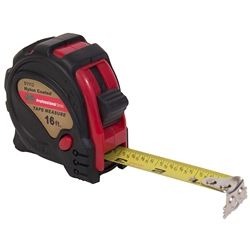 Tuff Stuff 51112 3/4" x 16' Rubber Covered Magnetic Tipped Tape Measure With Quick Lock And Easy Read Measurements