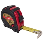 Tuff Stuff 51114 1" x 25' Rubber Covered Magnetic Tipped Tape Measure With Quick Lock And Easy Read Measurements