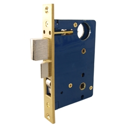 Em-D-Kay 5122 Polished Brass Heavy Duty Mortise Entry Lock Body With A 2-1/2" Backset And A 1" X 7-1/8" Faceplate (Compatible With Marks 22AC )