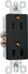 Leviton, 5675, Brown Decora Duplex Receptacle Outlet, 15A 125V, With Plate