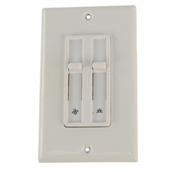 Eagle Electric 6492W-K White Dual Control Dimmer / Fan Combination Single Pole