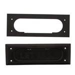 Ultra Hardware 67050 Black Aluminum Push-In Spring Loaded Flap, Letter Slot