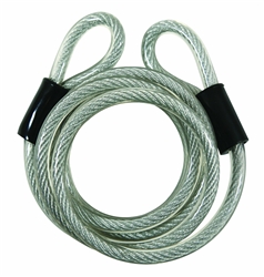 Guard Security, 681, 5/16" x 6' Feet, Vinyl Coated Coiled Braided Wires Cable with Loop Ends