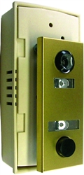 AF Florence - Auth Chimes, 686102, Anodized Gold, Door Viewer And Non Electric Chime Combination, Chime Door Viewer