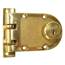 Marks 68F/3 Polished Brass Finish US3 Double Cylinder Solid Jimmy Proof Deadbolt Lock Set With Flat Strike And Schlage SC1 Keyway
