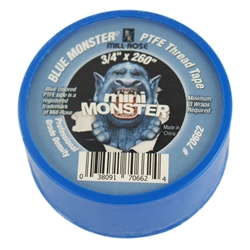 MILL-ROSE, 70662, 3/4" x 260" Blue Monster PTFE Thread Seal Tape, Plumbers Teflon Tape