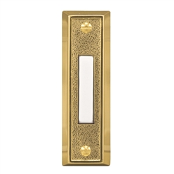 Heath Zenith 715G-1 Wired Push Button, Gold Finish with Lighted White Center Button