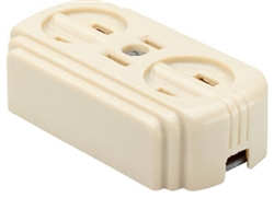Pass & Seymour, 746ICC10, 15A, 125V, Ivory, Surface Triple Outlet, Easily Mounted On Wall
