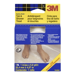 3M 7640NA Safety Walk Tub & Shower Clear 1" x 180" Roll Anti Slip Tread