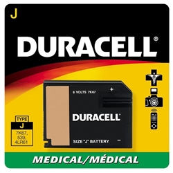 Duracell Alkaline, 7K67BPK, Type J Size 6 Volt Flat Pack Battery (Pack)