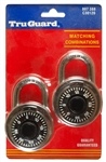 Tru Guard, 807388, 2 Pack, 2", Stainless Steel Combination Lock, Black