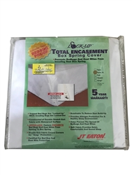 JT Eaton 80TWXLBOX Lock-Up Twin Extra Long 39" x 80", Box Spring Encasement Cover Certified Bedbug Proof