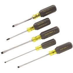 Klein 85075 Cushion-Grip Screwdriver Set, Yellow and Black, 5-Piece