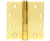 Tuff Stuff 86425BP Brass Plated 4-1/2" x 4-1/2" Template Hinges With Machine And Wood Screws (1-1/2 Pairs)