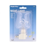 Bright Way, 870, White, Decor Style Hurricane Shade Night Light, Manual On Off Switch