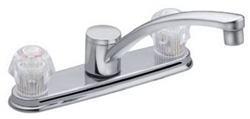 Moen Faucets, 87685, 2 Handle Kitchen Sink Faucet, No Spray, Acrylic Handles