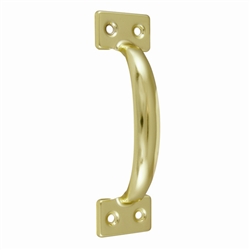 Guard Security, 88300, Brass Plated 6-1/2" H.D. Door Utility Pull, Garage Door Pull.