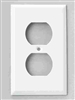 Jackson Deerfield, 8WS108, Pro-Plate, White Steel Duplex Outlet Wall Plate