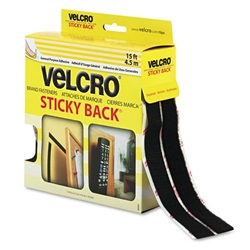 Velcro 90081, Black,  3/4 x 15 ft. Roll, Sticky Back Hook and Loop Fastener Tape with Dispenser