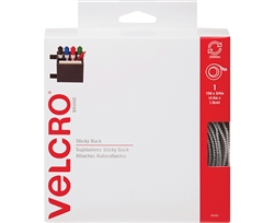 Velcro 90082, White, 3/4 x 15 ft. Roll, Sticky Back Hook and Loop Fastener Tape with Dispenser