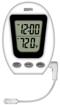 Taylor, 90173-1, Dual View Digital Thermometer With Clock Indoor Outdoor