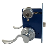 Marks 9225AC/26D-W-LHR Satin Chrome 26D Left Hand Reverse Ornamental Lever Rose Mortise Entry Lockset Iron Gate Door Double Cylinder Lock Set