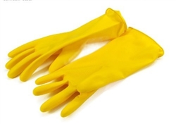 My Helper, 931M, Medium, One Pair, Yellow, Household Reusable Latex Glove
