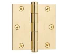 Wilson, 94135, 2 Pack (One Pair), 3-1/2" x 3-1/2", Brass Plated Iron, Loose Pin Door Hinges