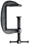 KC PRO, 94430, 3" Opening x 2" Depth, C-Clamp, Galvanized Malleable Iron