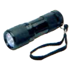 Tuff Stuff 96080 9 LED Travel Aluminum Flashlight With 3-AAA Batteries 1 ASSORTED COLOR PER ORDER (Red, Blue, Or Black)